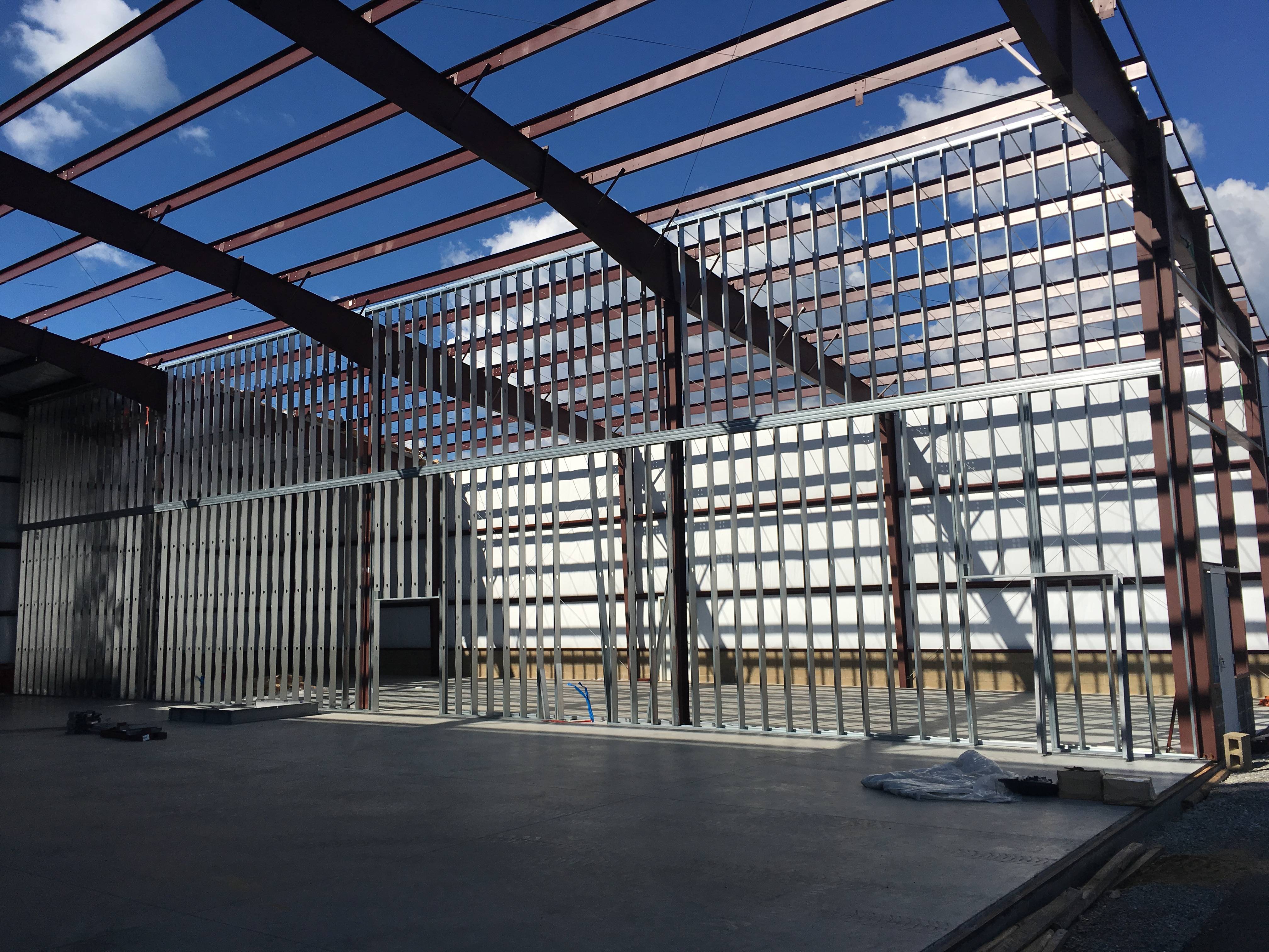 Image of metal framing construction